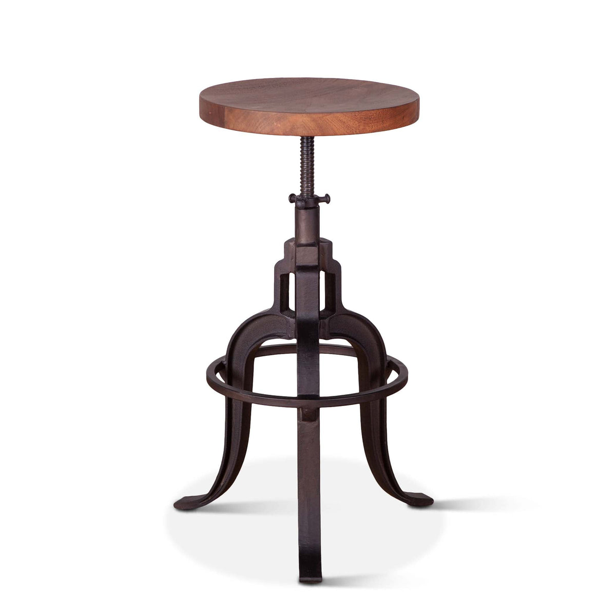 14" Raw Walnut Adjustable Stool