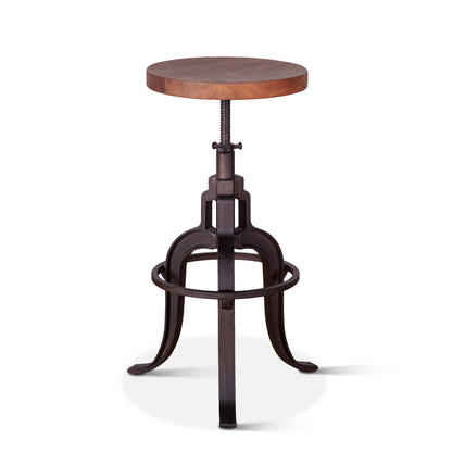 14" Raw Walnut Adjustable Stool