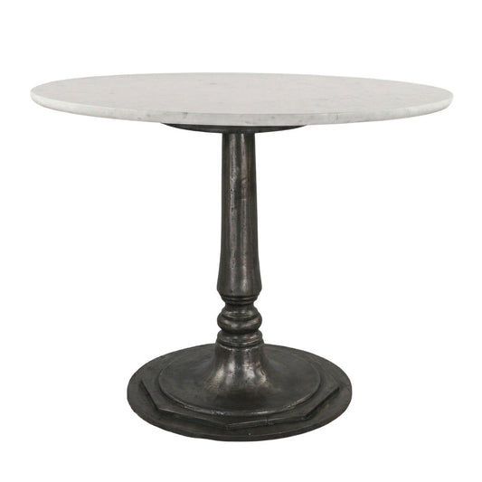48" White Marble and Cafe Gathering Table