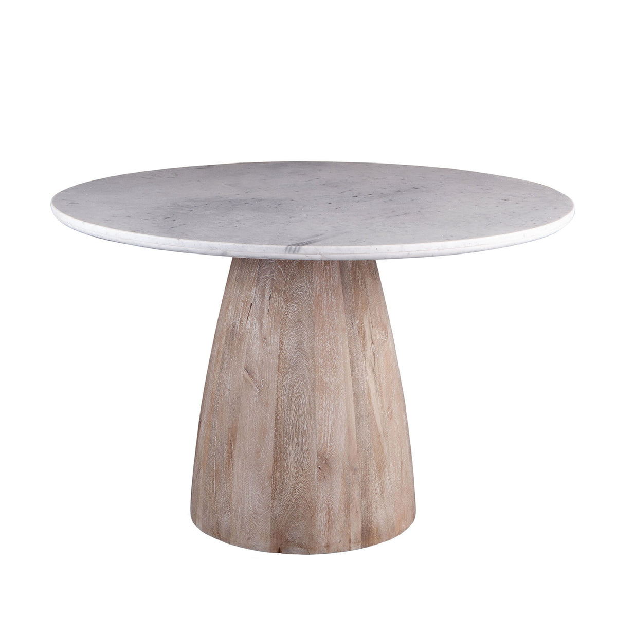 48" White Marble Dining Table