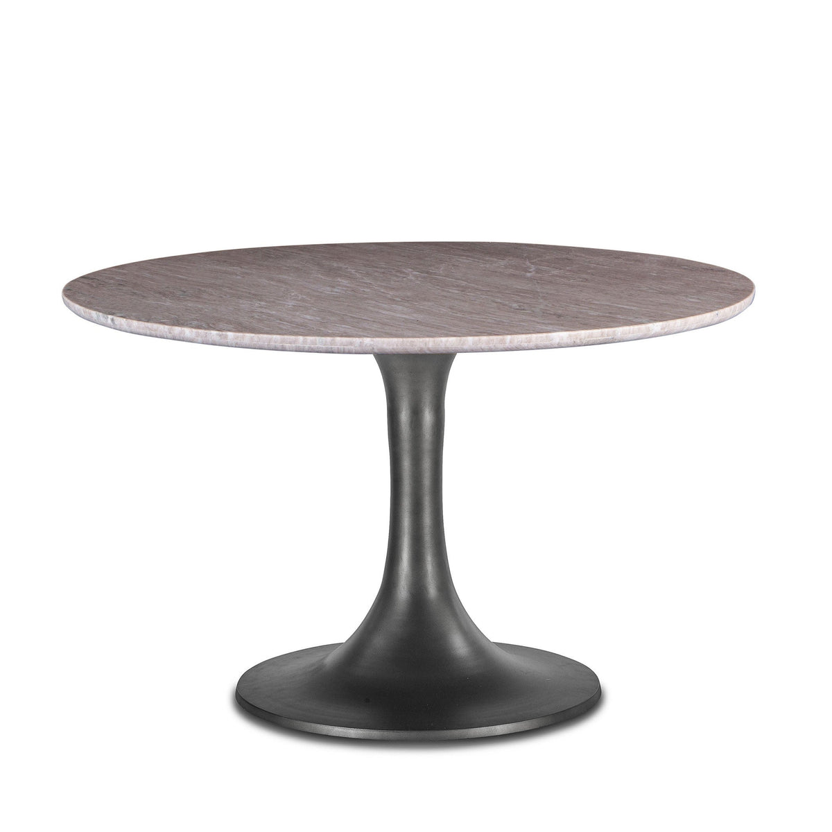 48" Brown Lajaria Marble Round Dining Table