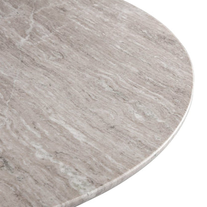 48" Brown Lajaria Marble Round Dining Table
