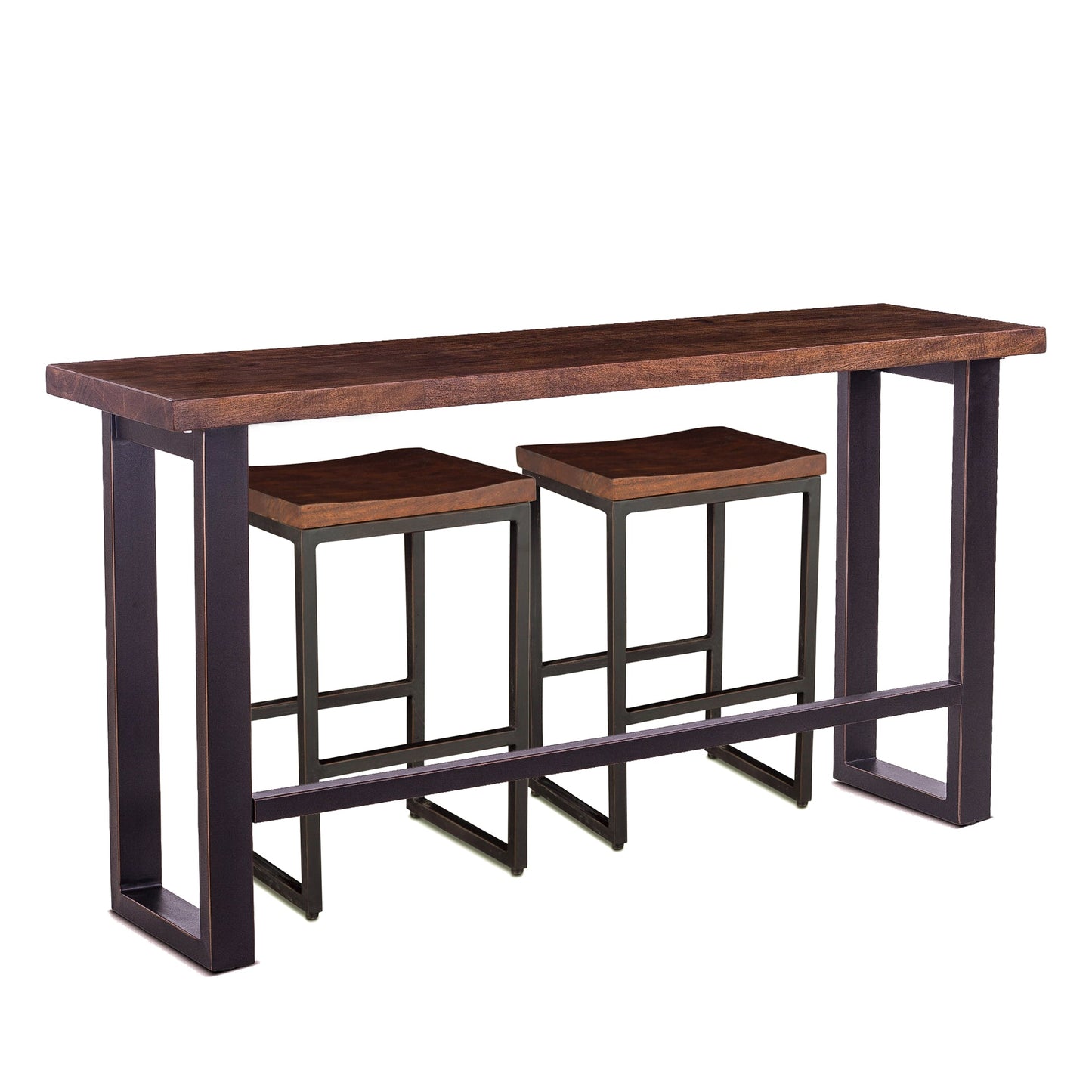 70" Tawny Brown Acacia Wood Console Table