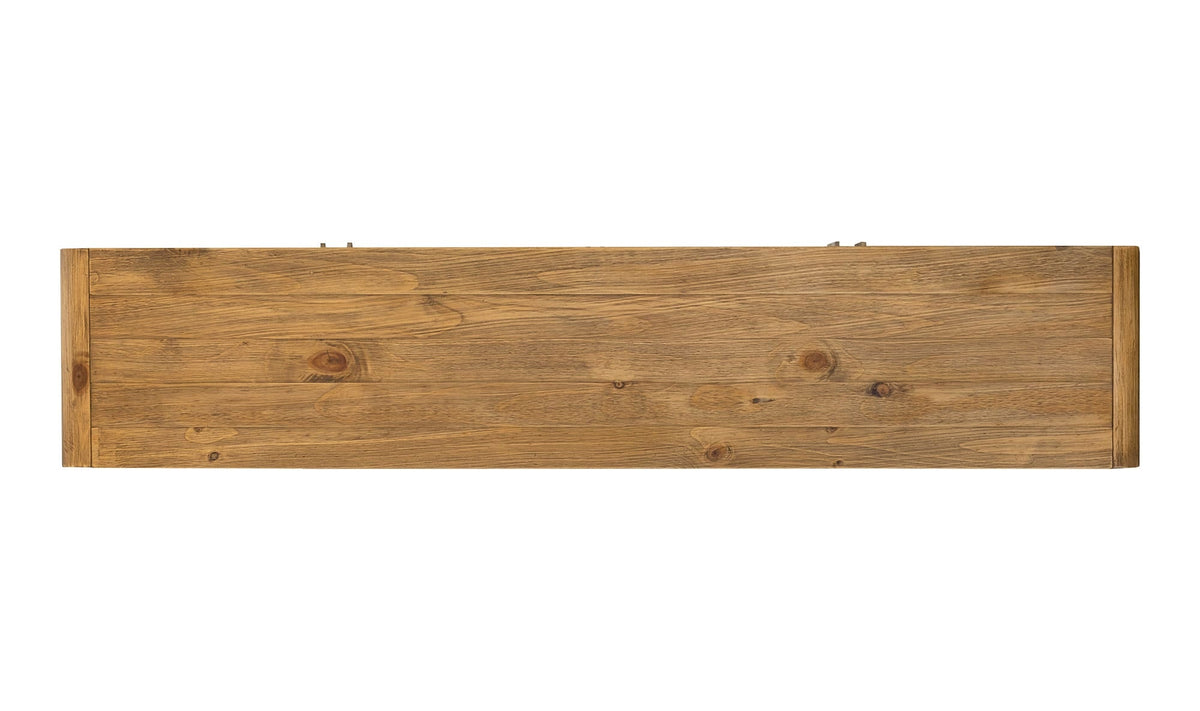 78.75" Rustic Blonde Wood Cabinet