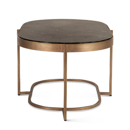 43" Black Marble Coffee Table