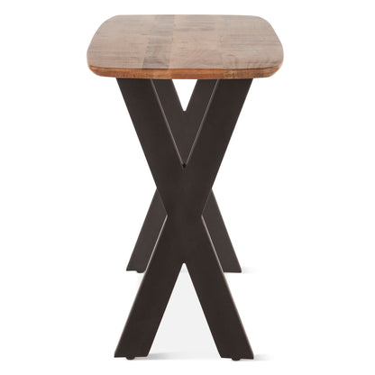 52" Natural Mango Wood Console Table