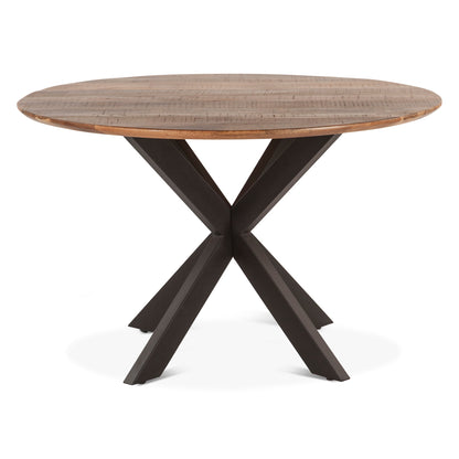 48" Natural Mango Wood Round Dining Table