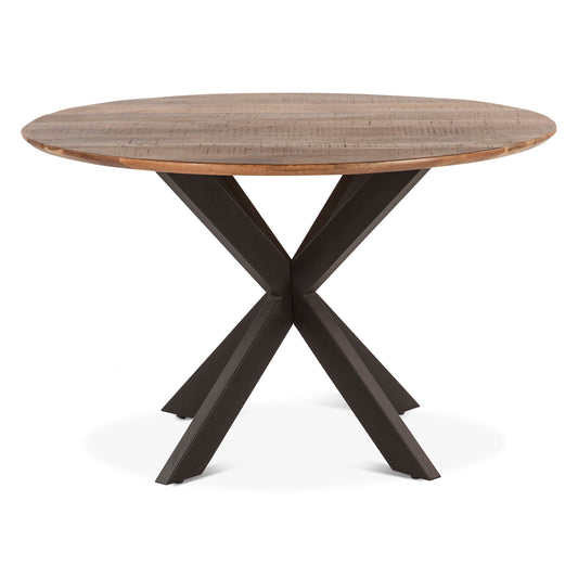 48" Natural Mango Wood Round Dining Table