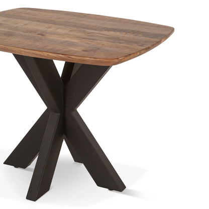 28" Natural Mango Wood Side Table