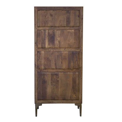 34" Two-Tone Mango Wood Bookshelf