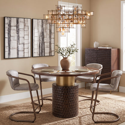 48" Two-Tone Mango Wood Gathering Table