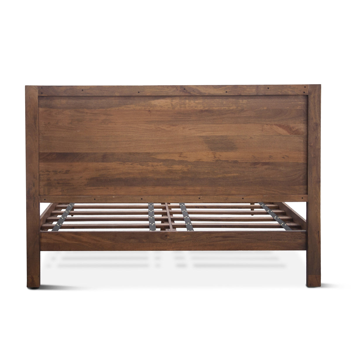 64" Two-Tone Carved Wood Queen Size Bed