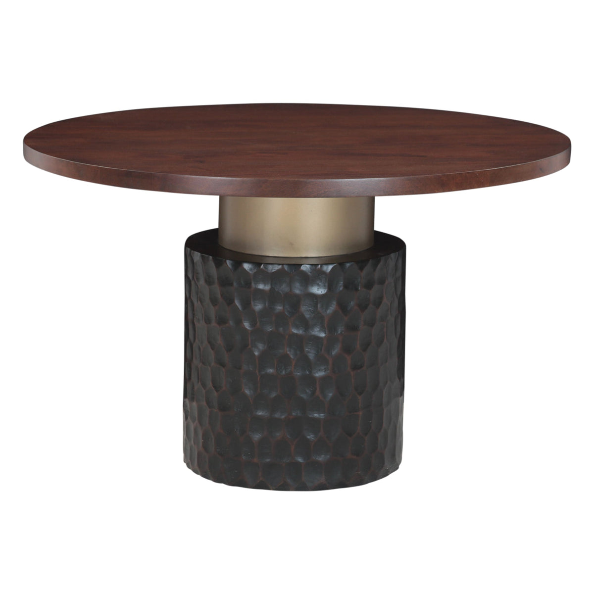 48" Two Tone Mango Round Dining Table