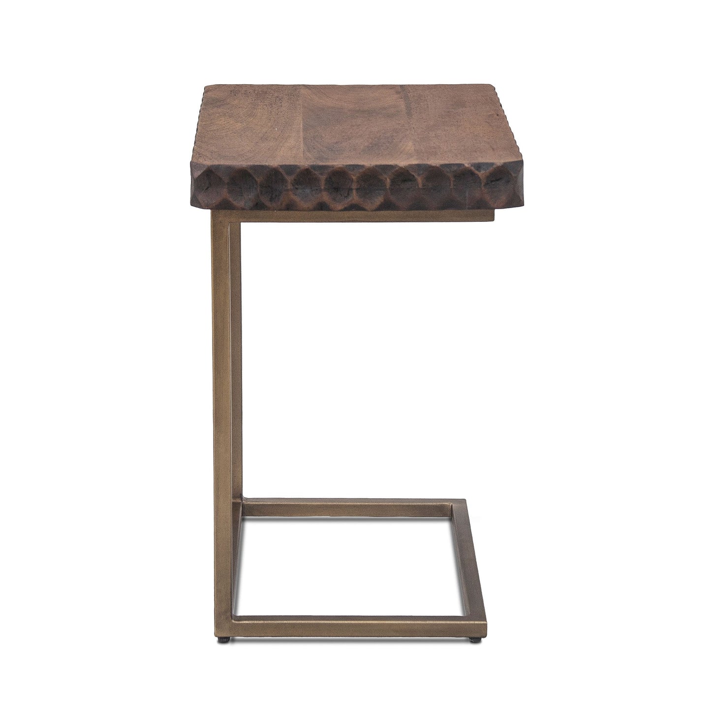 18" Two-Tone Mango Wood Side Table