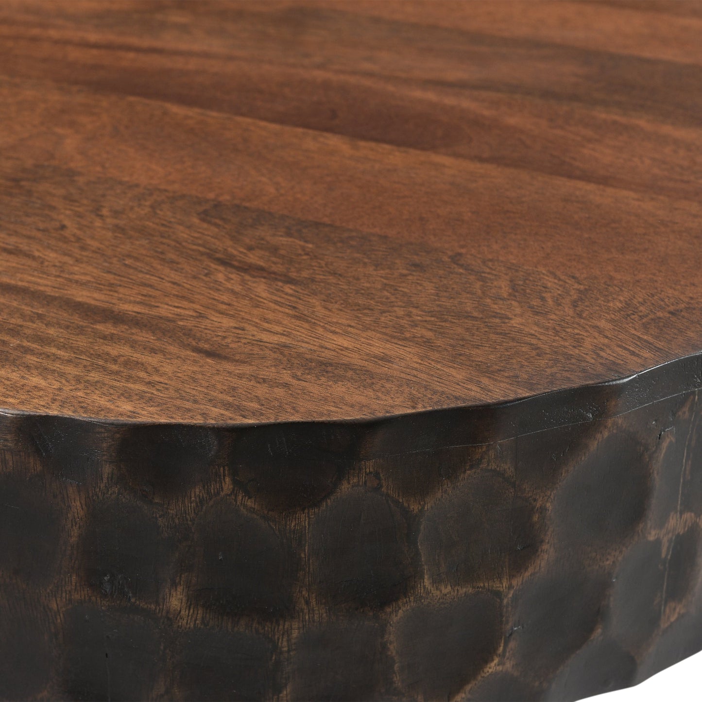 24" Two-Tone Mango Wood Side Table