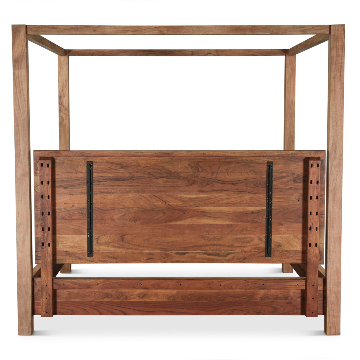 83" Brushed Acacia Wood King Size Bed