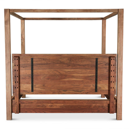 83" Brushed Acacia Wood King Size Bed