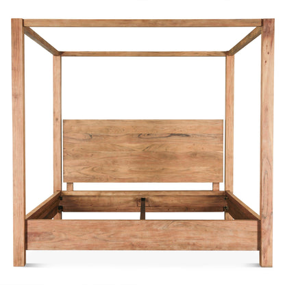 67" Brushed Acacia Wood Queen Size Bed