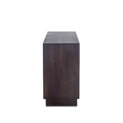 64" Raw Walnut and Ebony Dresser