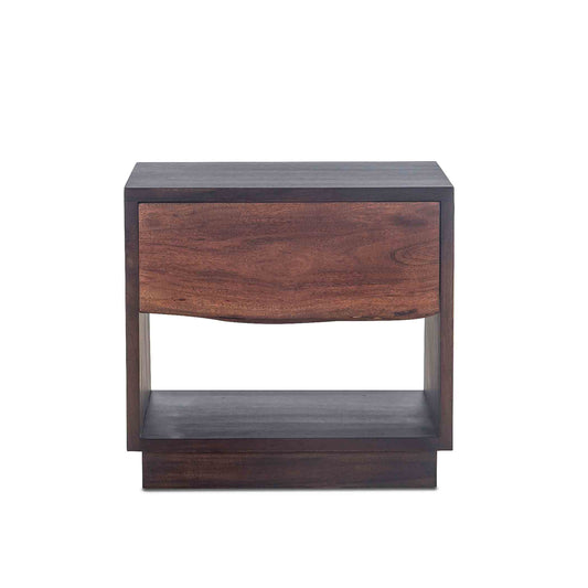 24" Raw Walnut Wood Nightstand