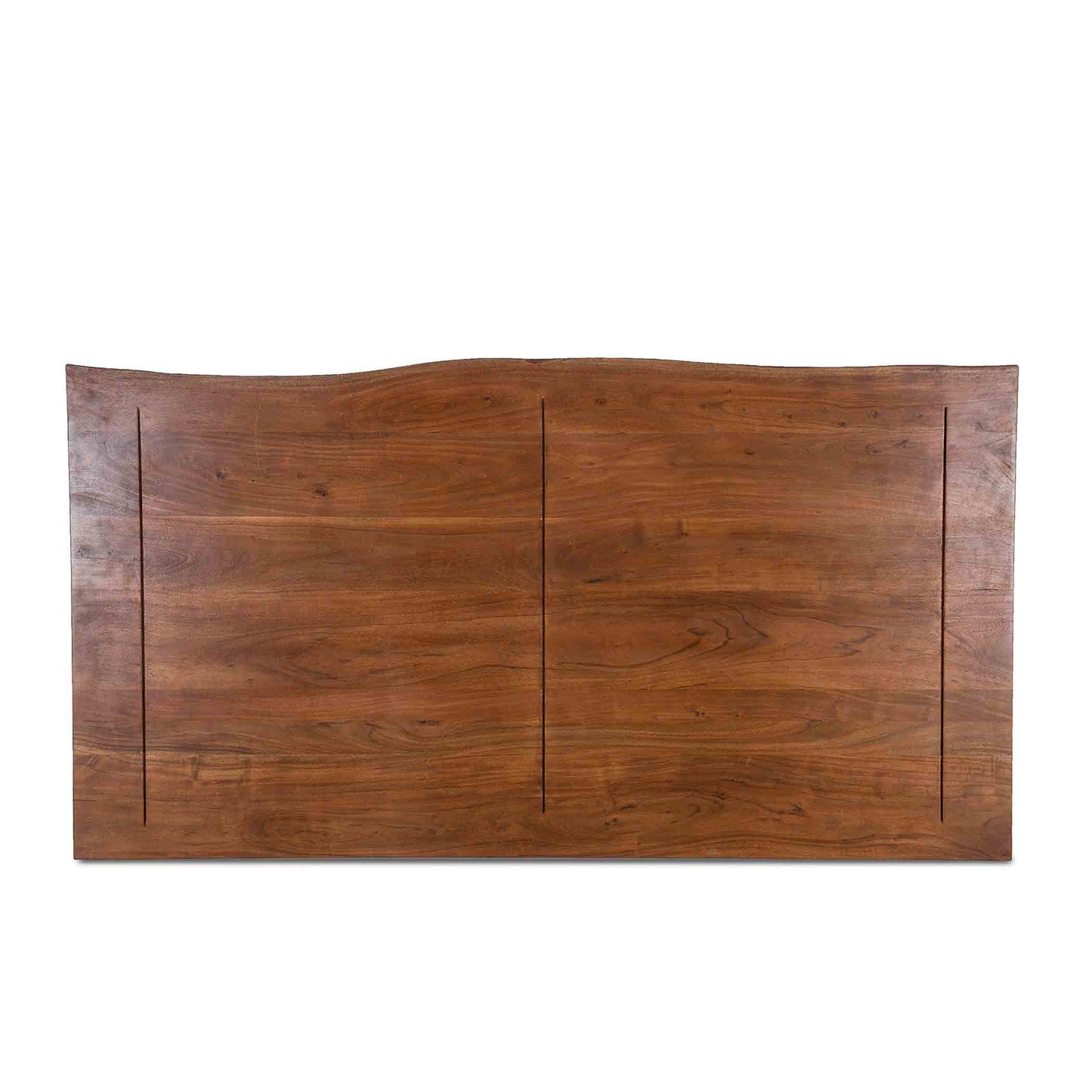 73" Raw Walnut and Ebony Queen Size Bed