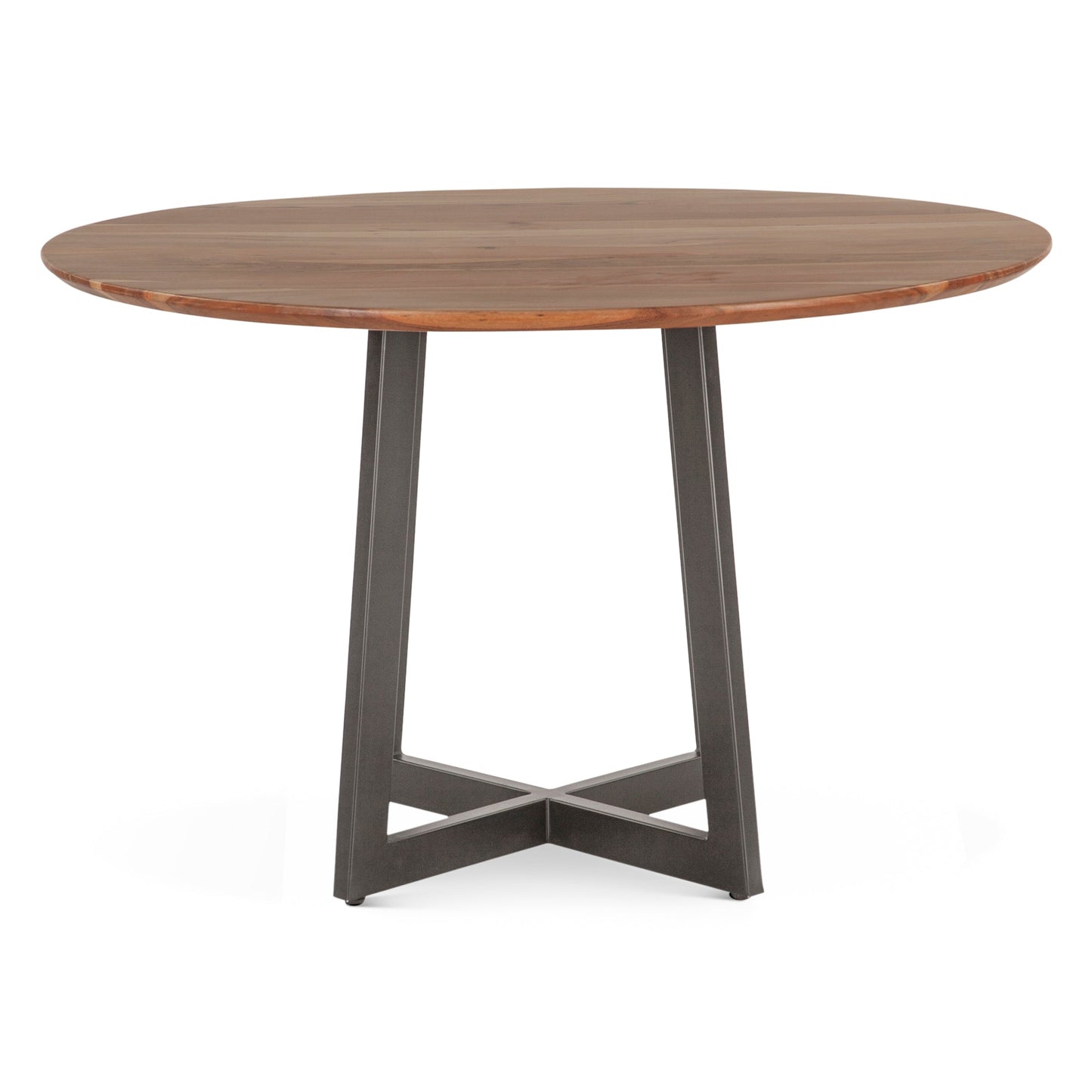 48" Smoked Acacia Round Dining Table