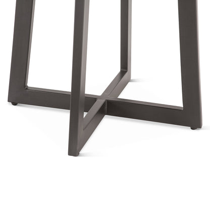 48" Smoked Acacia Round Dining Table