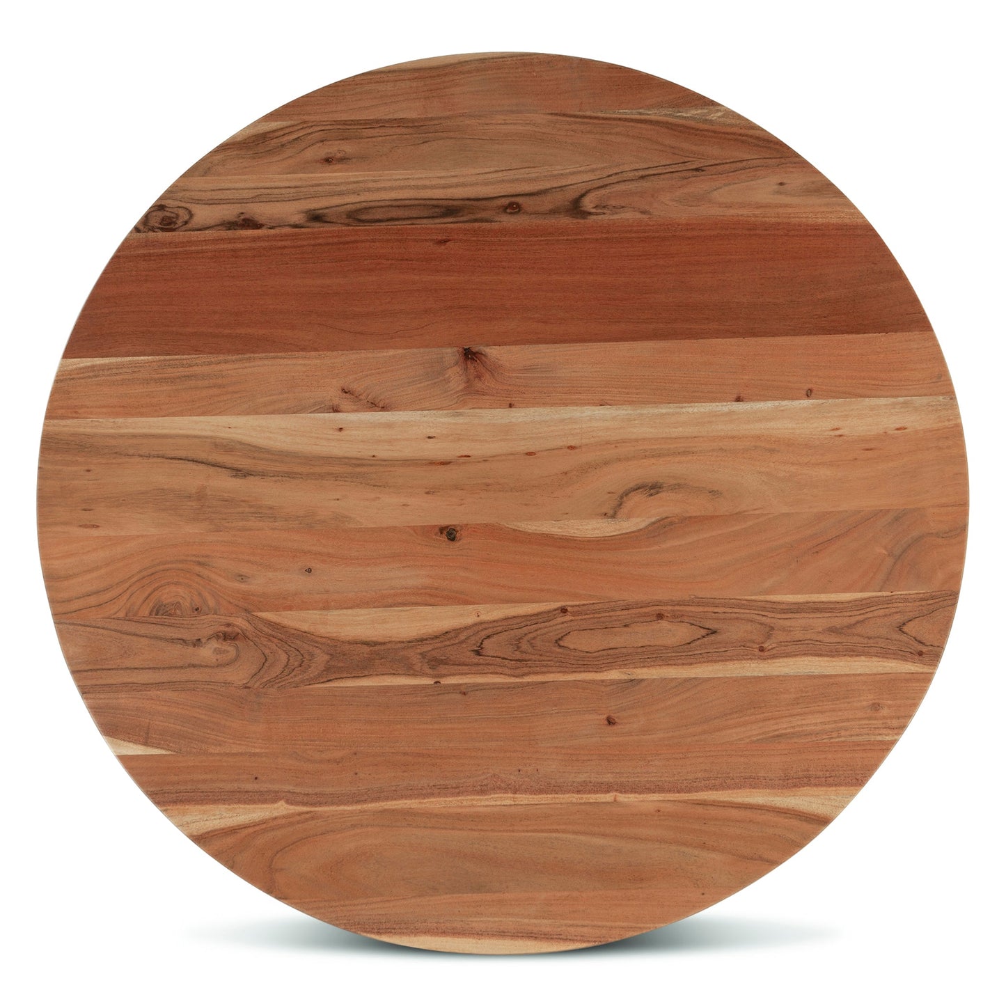 48" Smoked Acacia Round Dining Table