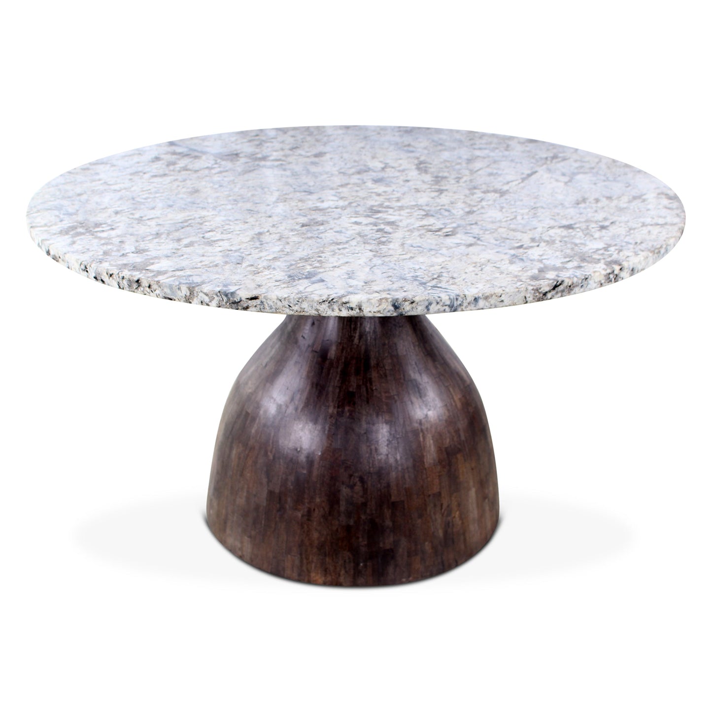 54" Alaska White Marble Round Dining Table