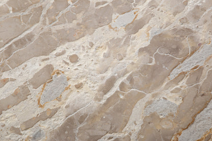 54" Capri Beige Marble Round Dining Table