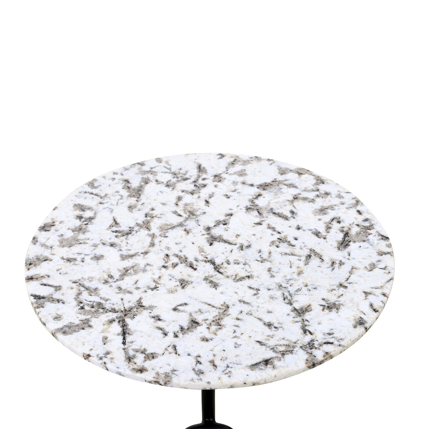 18" Alaska White Marble Accent Table