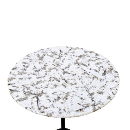 18" Alaska White Marble Accent Table