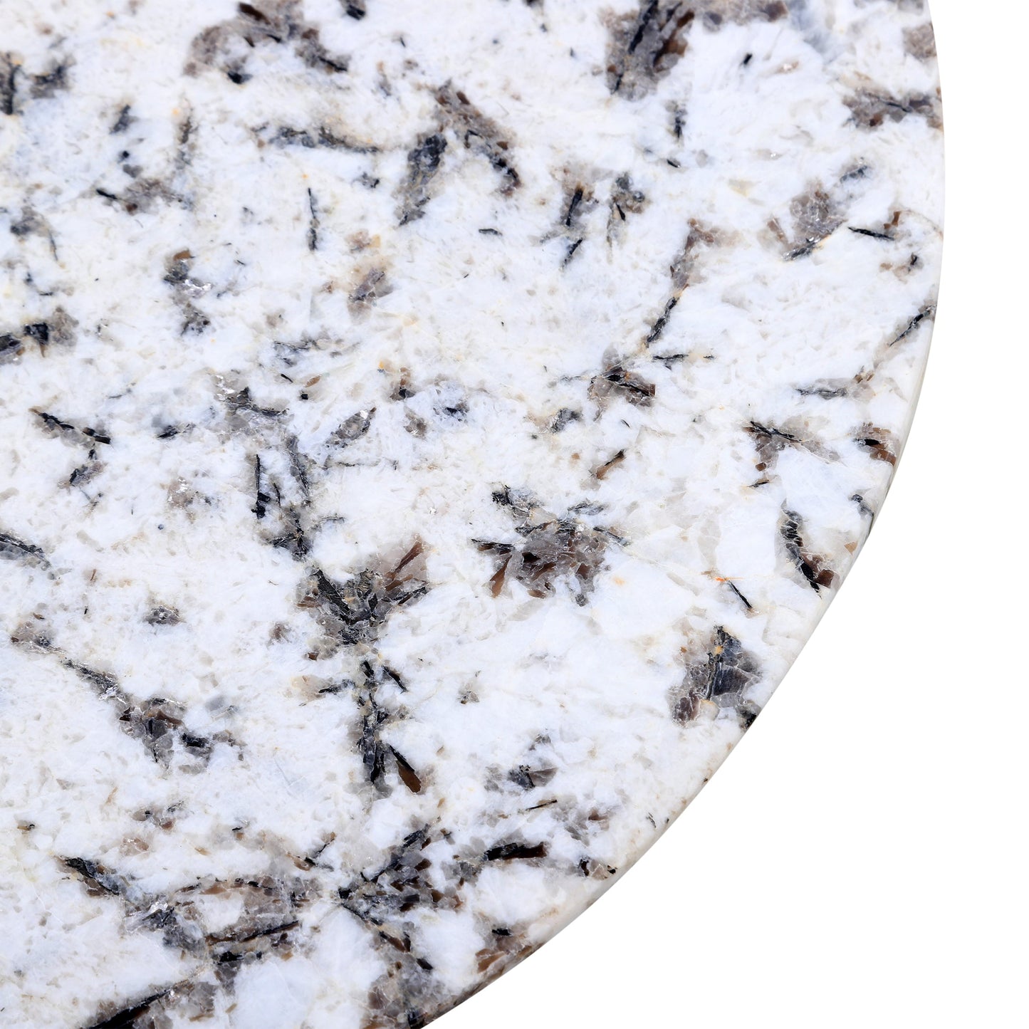 18" Alaska White Marble Accent Table