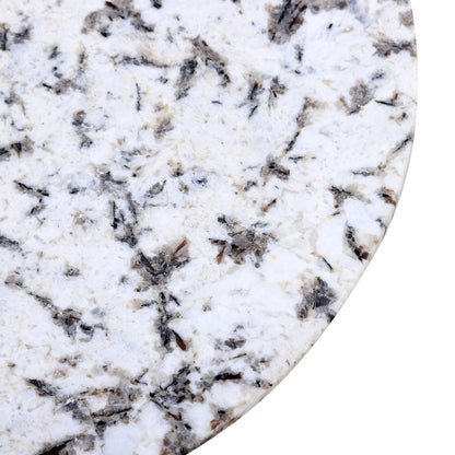 18" Alaska White Marble Accent Table