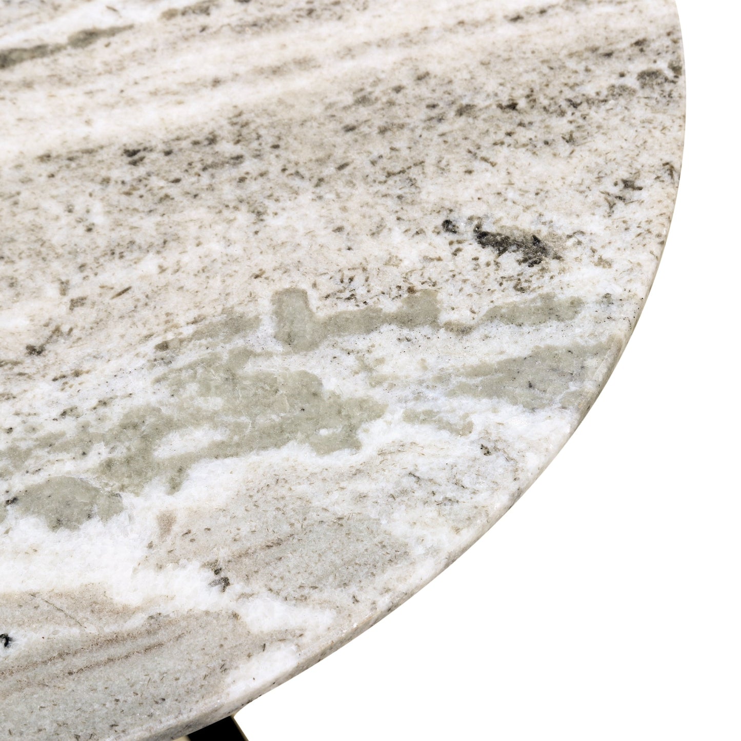 18" Brown Marble Accent Table