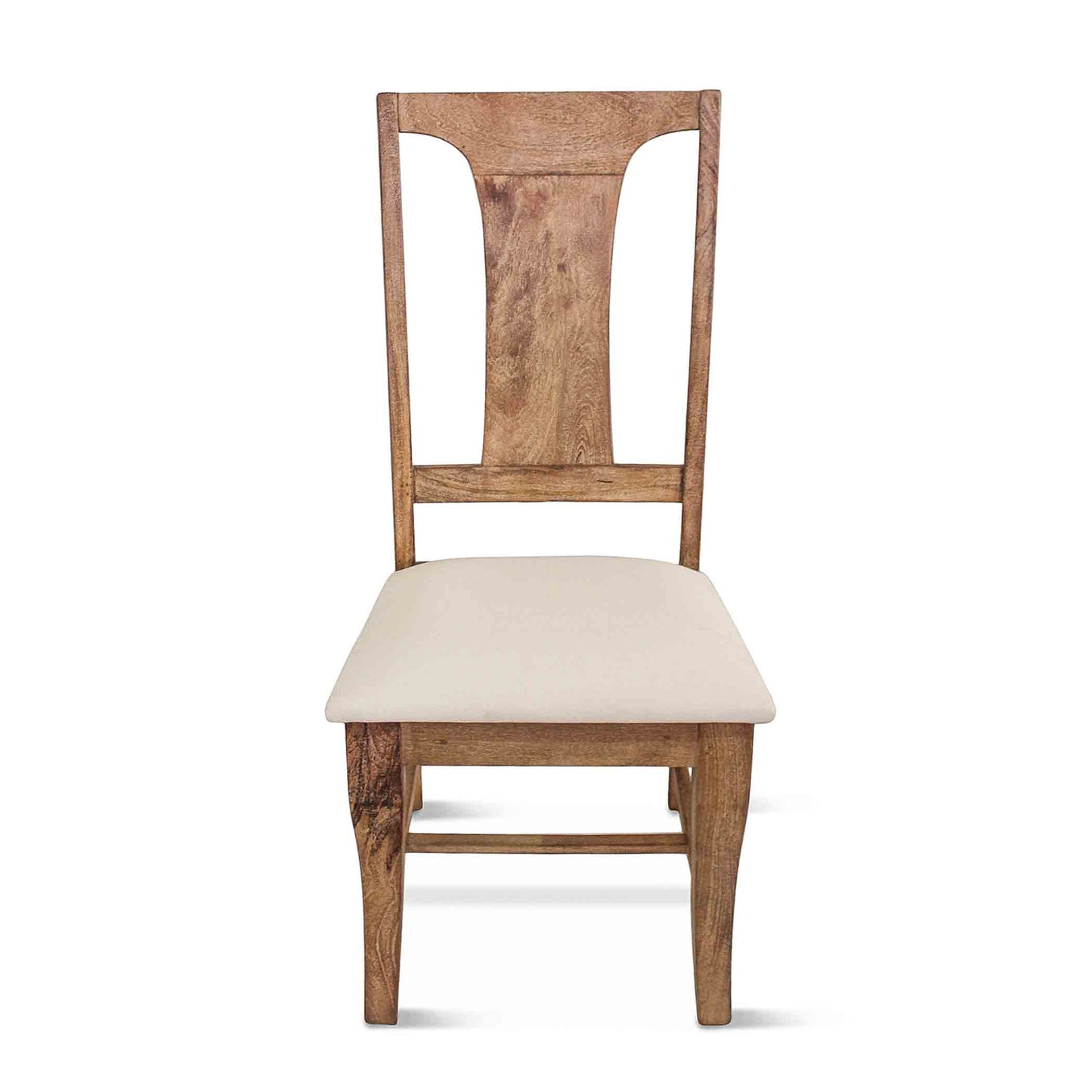 19" Antique Oak Upholstered Dining Chair