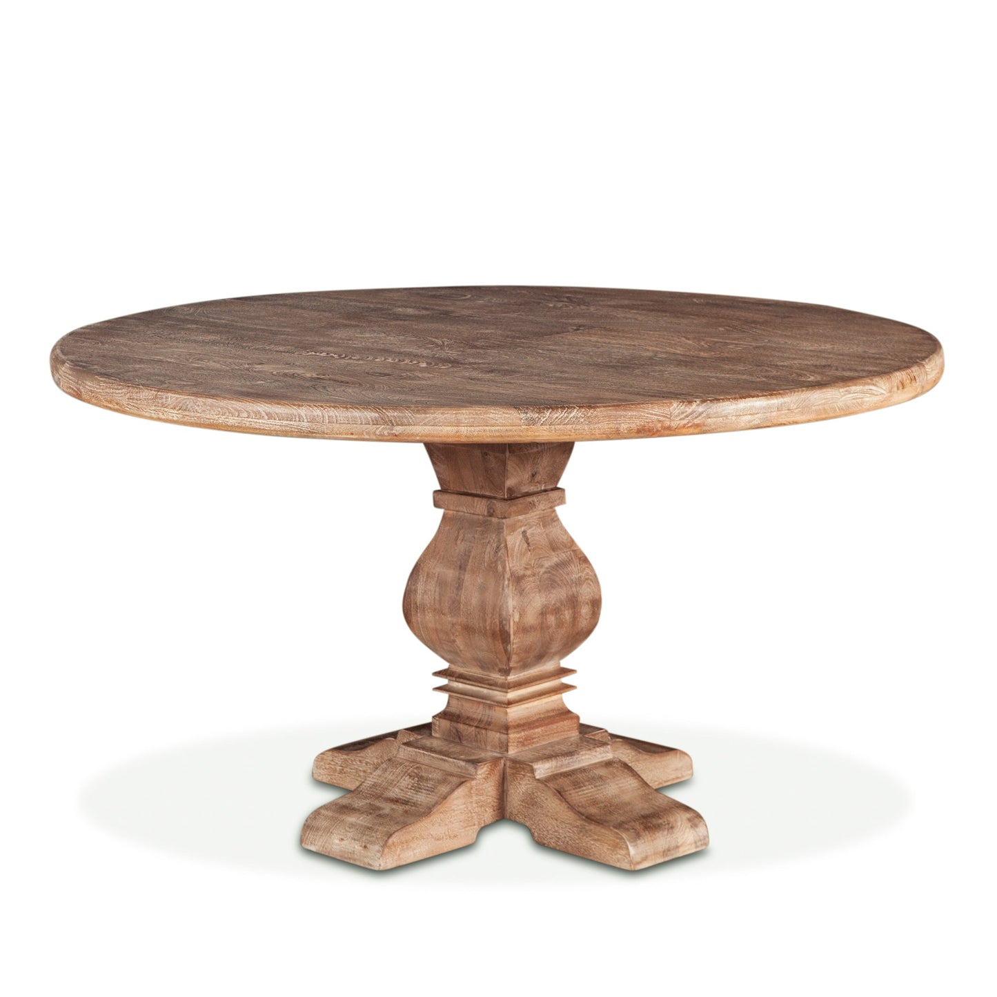 48" Antique Oak Round Dining Table
