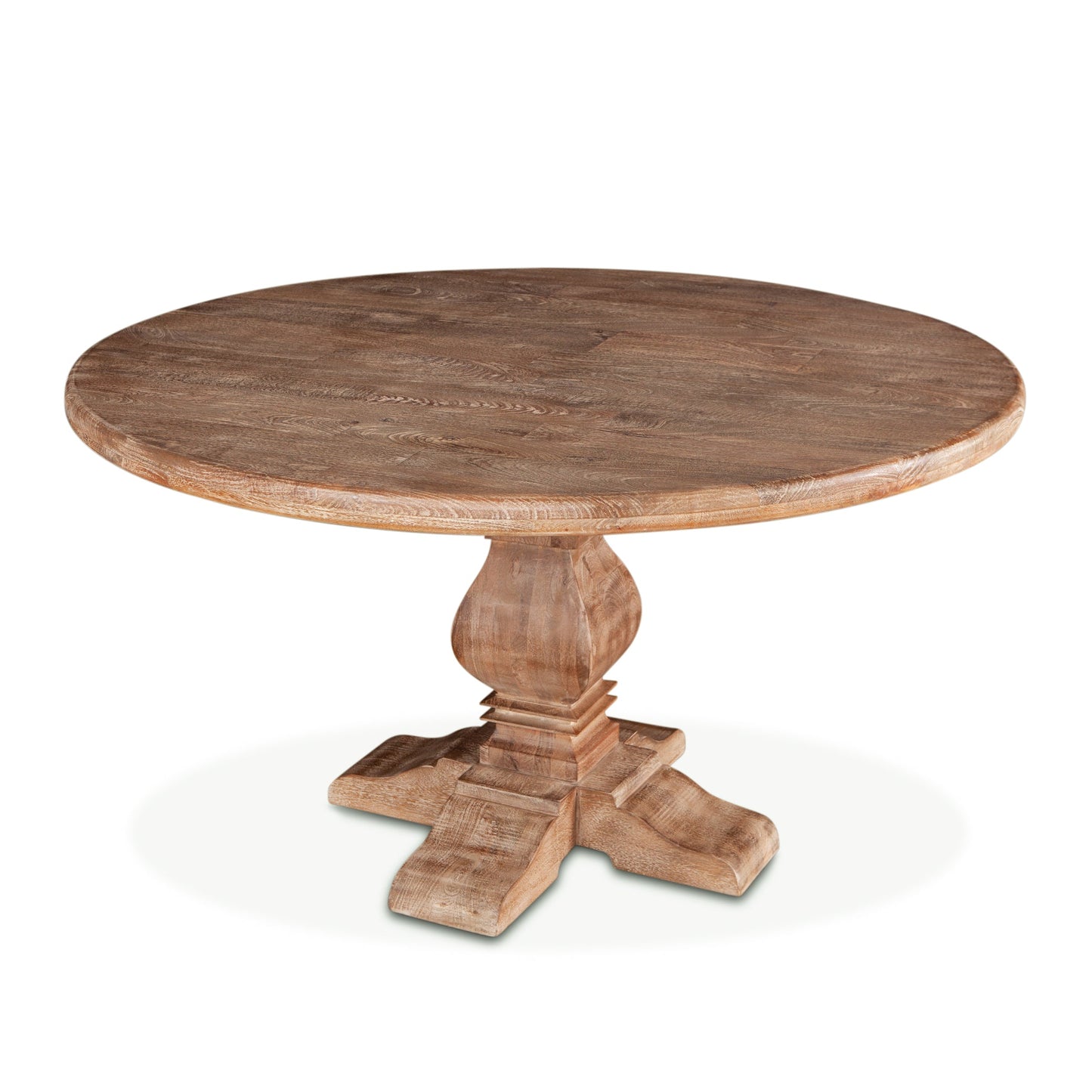 48" Antique Oak Round Dining Table