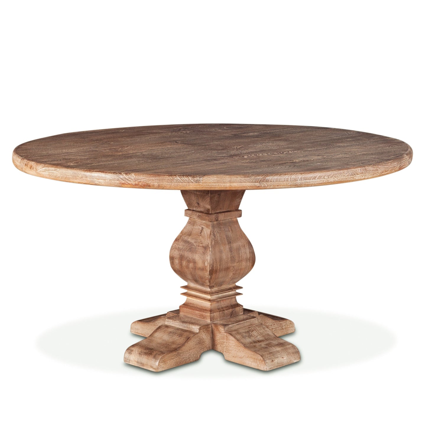 54" Antique Oak Round Dining Table