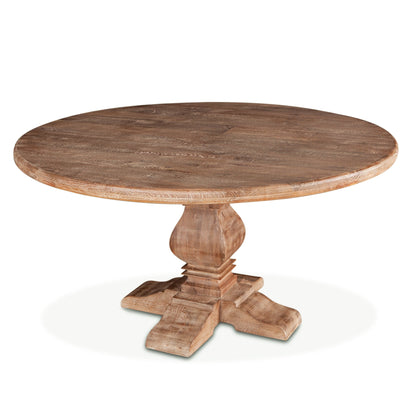 54" Antique Oak Round Dining Table