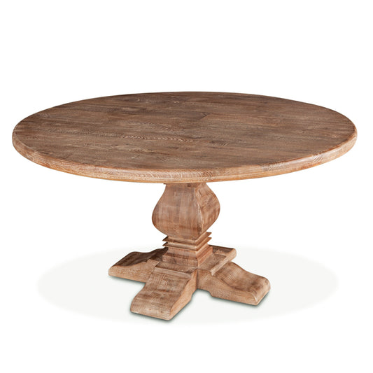 54" Antique Oak Round Dining Table