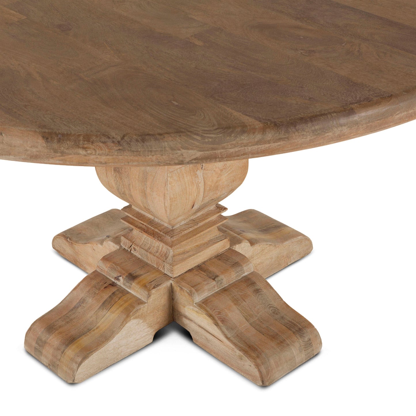54" Antique Oak Round Dining Table