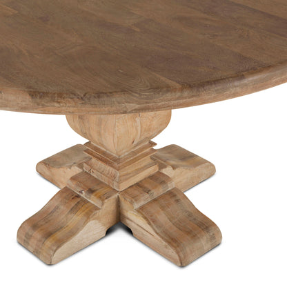 54" Antique Oak Round Dining Table