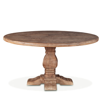 54" Antique Oak Round Dining Table