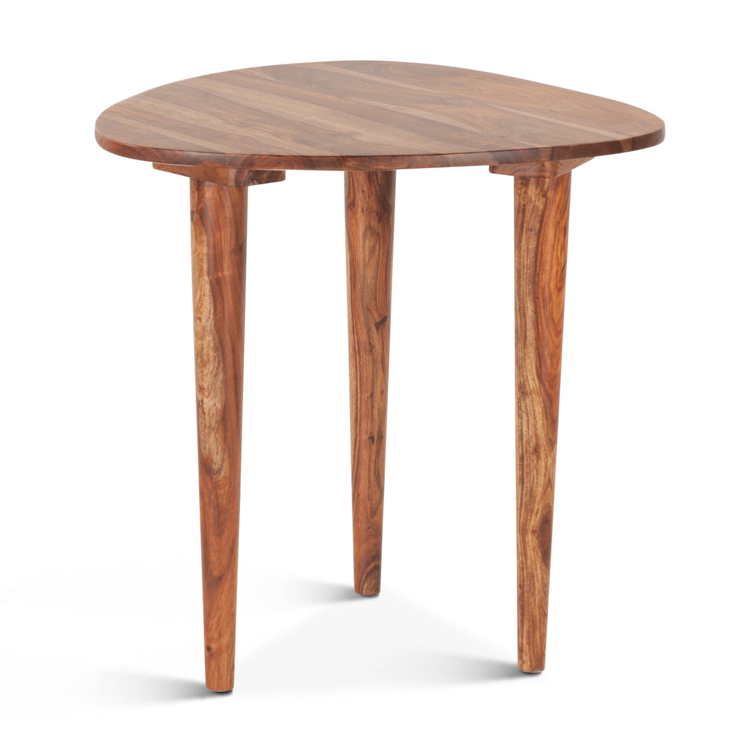 23" Natural Sheesham Wood Side Table