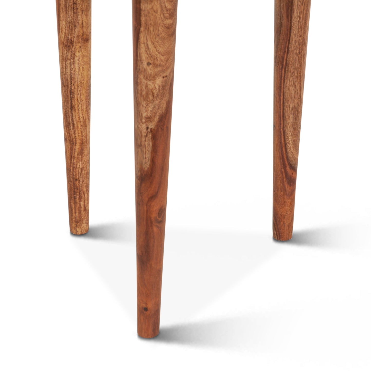 23" Natural Sheesham Wood Side Table