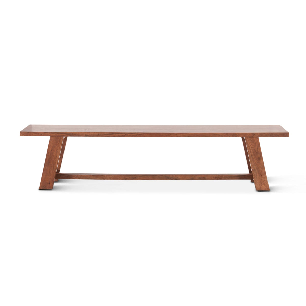 80" Cinnamon Brown Acacia Bench