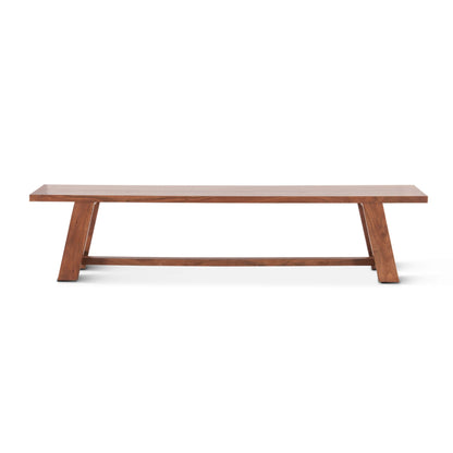 80" Cinnamon Brown Acacia Bench
