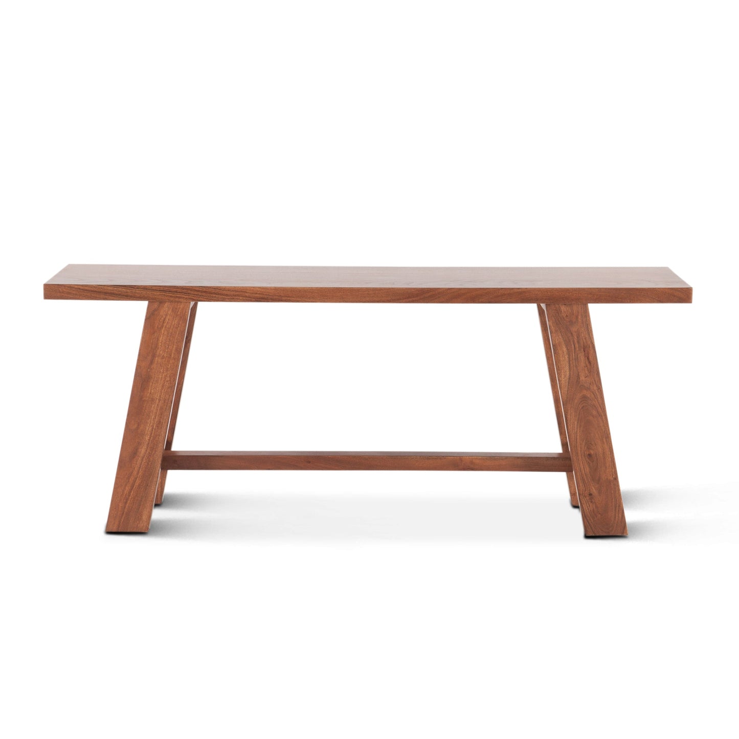 60" Cinnamon Brown Acacia Wood Counter Bench
