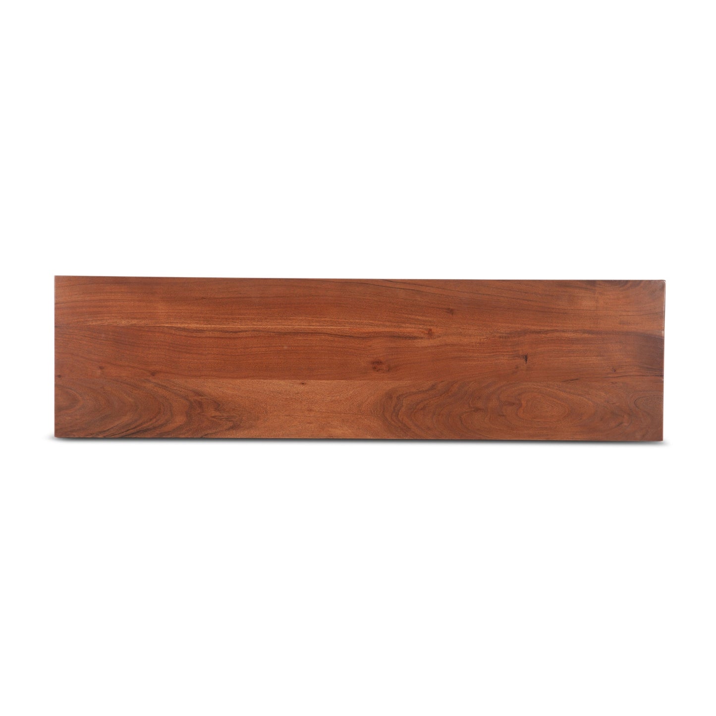 60" Cinnamon Brown Acacia Wood Counter Bench
